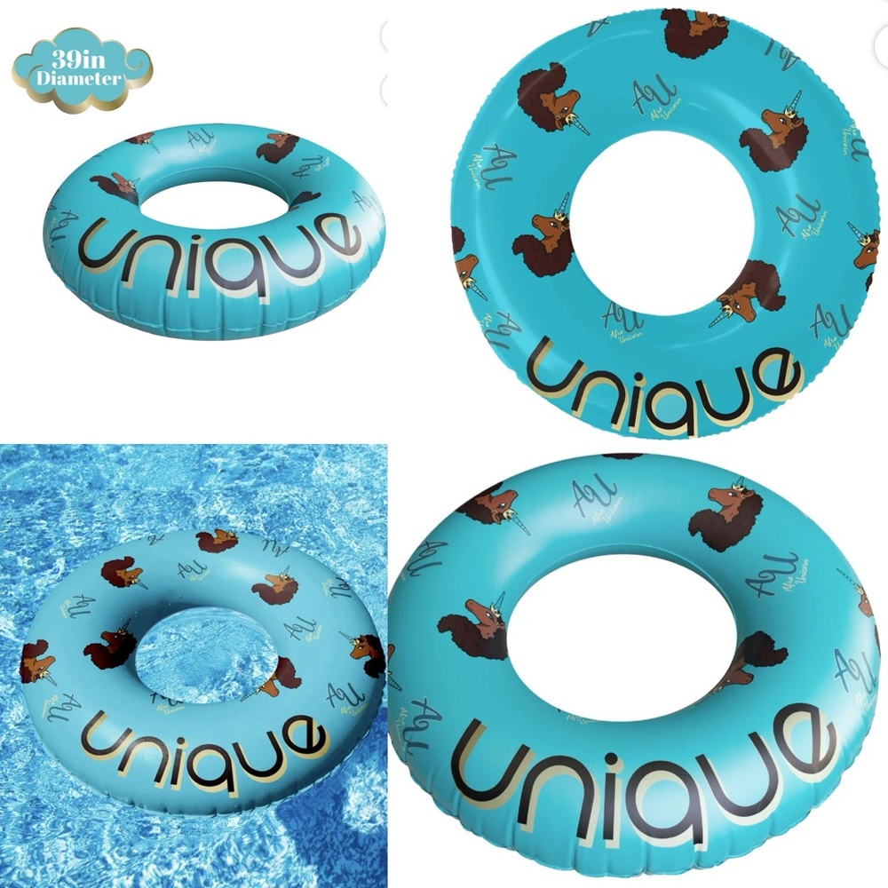 Afro Unicorn Pool Float new